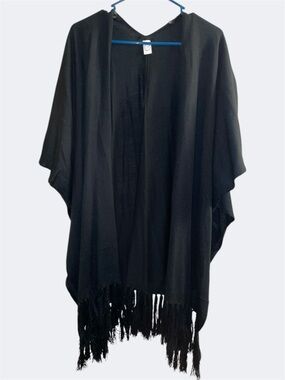 Black‎ fringed cardigan
